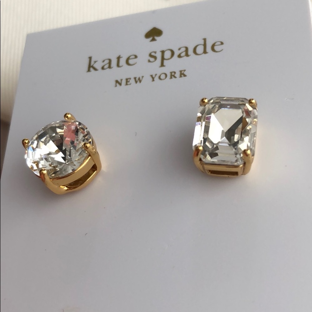 NWT Kate Spade Mismatched Faceted Stud Earrings - Picture 6 of 7